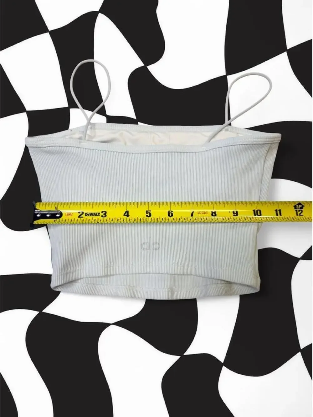 Alo Yoga white ribbed crop top